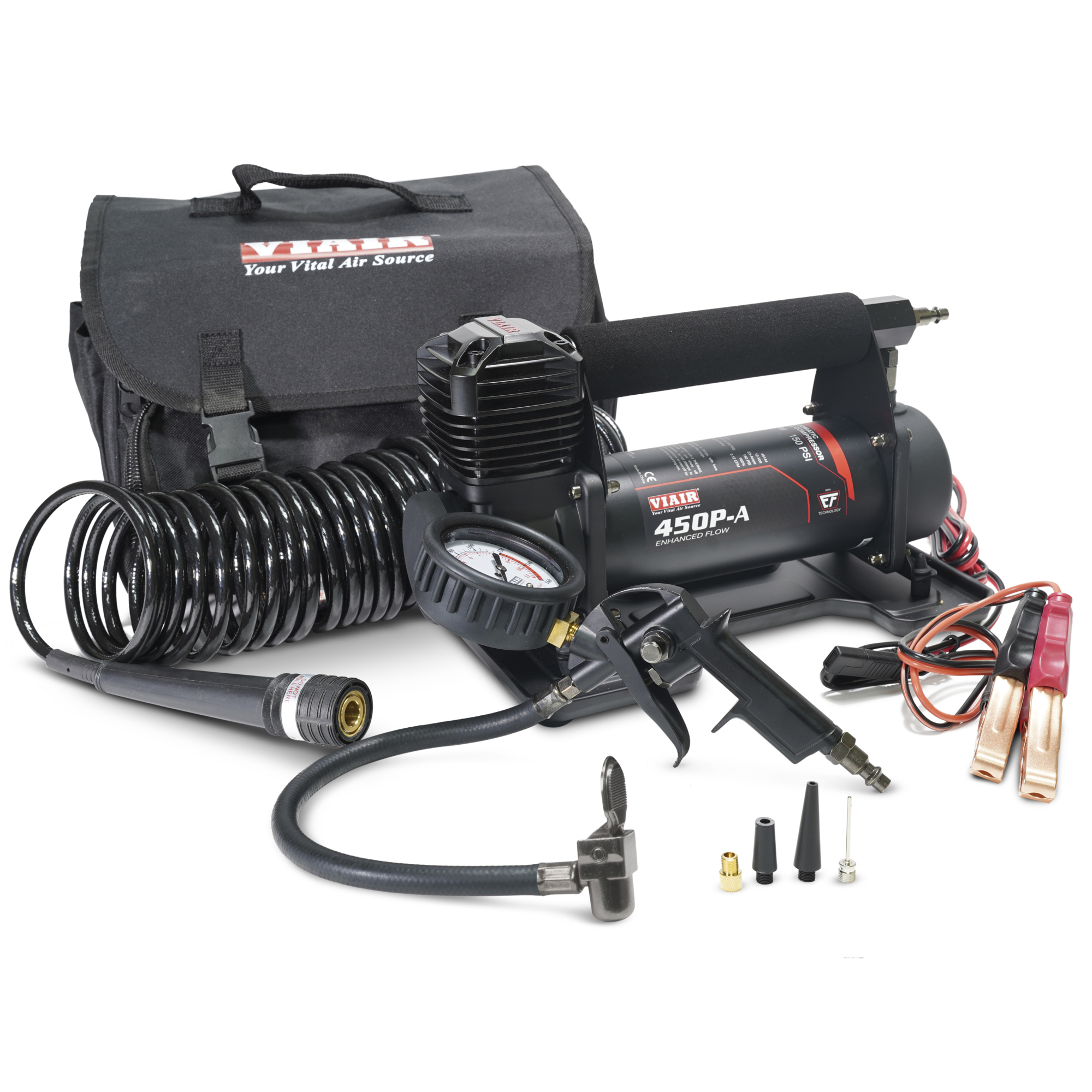 Viair, 450P EF Automatic Portable Air Compressor Tire Inflator, Max. PSI 150 Power Source Electric, Model# 45144